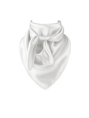 White Wild Rag Scarf 35x35 Satin Western Cowgirl Cowboy Bandana